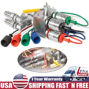 Manual Hydraulic Multiplier, SCV Splitter Valve w/ Couplers & Ag Fittings Kit - Picture 1 of 13