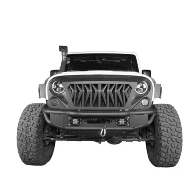 Offroad Tubular Front Bumper Guard w/Winch Plate For 2007-2018 Jeep Wrangler JK - Image 1 of 4