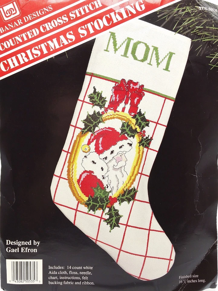 Counted Cross Stitch Kit Santa Christmas Stocking New Vintage by Banar Designs - Image 1 of 3