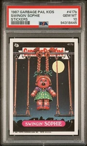 1987 Garbage Pail Kids Series 10 OS10 SWINGIN SOPHIE 417b PSA 10 GEM POP6! - Picture 1 of 2