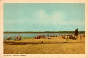 Postcard Ontario Canada Inverhuron The Beach - Picture 1 of 2