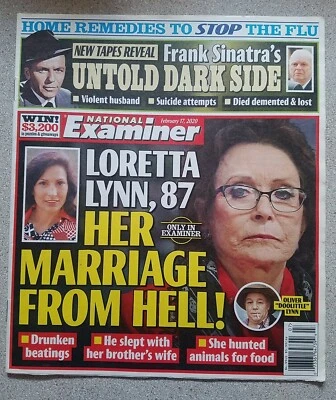 National Examiner Magazine Feb. 17 2020 Loretta Lynn Frank Sinatra John Wayne - Image 1 of 4