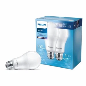 15W A19 Medium Base Daylight LED Light Bulbs - 2 Pack - Picture 1 of 6