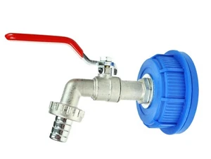 Auslaufkugelhahn DIN 61mm 1/2" Hahn Regenwassertank IBC Container - Bild 1 von 2