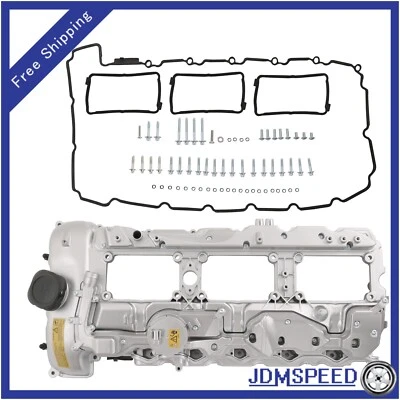 ALUMINUM Valve Cover w/ Gasket & Cap For BMW 135i 335i 535i 640i 740i X3 X5 N55 - Image 1 of 4