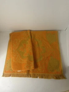 Lotto asciugamani vintage Fieldcrest metà secolo RARO Groovy Orange - Foto 1 di 6