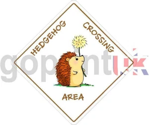 IGEL KREUZUNGSBEREICH BLUME BLECHSCHILD Gartenhaus Schild Plakette SML MED LARGE - Bild 1 von 1