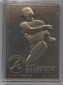 Gary Sheffield 2000 Danbury neuwertig versiegelt 22 kt Gold Karte # 89 Braves - Bild 1 von 1