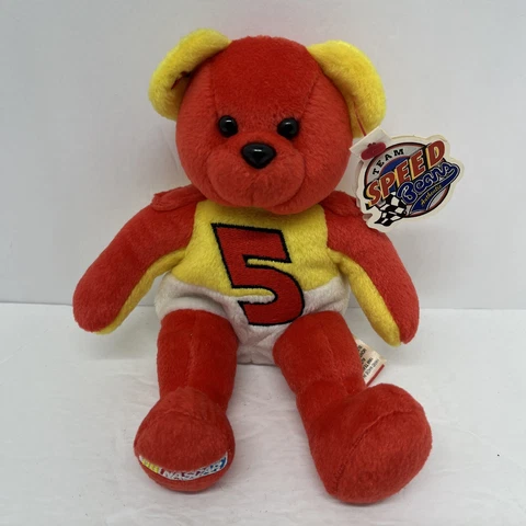 Terry Labonte #5 Nascar Team Speed Bears Vintage 90s Bean Bag Plush NWT Cover