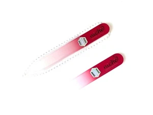 "Niché" FULLY PATENTED MINI GLASS NAIL FILE with a PINK HANDLE - SPECIAL OFFER!! - Picture 1 of 3