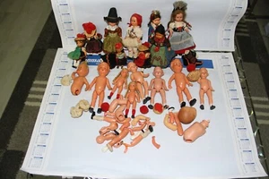 Antik Konvolut Sammler Spielzeug Puppen Celluloid Schlafaugen Dachbodenfund - Bild 1 von 4