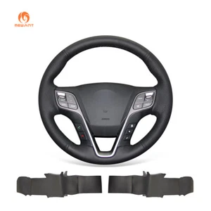 Funda de volante de cuero sintético MEWANT Handstitch para Hyundai Santa Fe Grand Santa Fe - Imagen 1 de 8