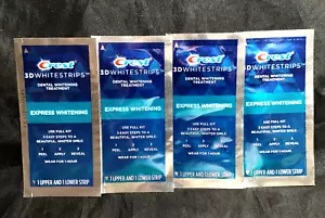 CREST 3D WHITESTRIPS..1 HOUR EXPRESS WHITENING..4-packs-8 strips..4 TREATMENTS.. - Picture 1 of 1