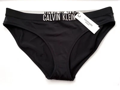 Traje de baño Calvin Klein para mujer negro con logotipo banda nuevo con etiquetas parte inferior de bikini de natación 2X 2XL Foto 1 de 2