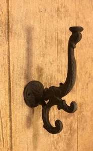 Gancho de pared de hierro fundido dragón chino rústico 8" de alto 01204 clr - Imagen 1 de 12