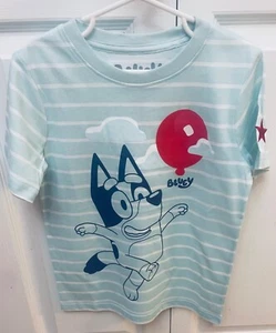 Kids New Size 3 Bluey Graphic Striped Shirt - Picture 1 of 3