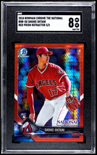 SHOHEI OHTANI 2018 BOWMAN CHROME NATIONAL CONVENTION RED REFRACTOR /5 ROOKIE SGC