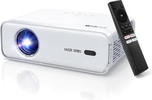 Portable Outdoor Mini Projector, White | Bundle w/Remote - Picture 1 of 7