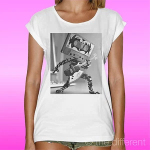 T-SHIRT DONNA KISS CASSETTA STEREO HARD ROCK METAL IDEA REGALO  - Picture 1 of 1
