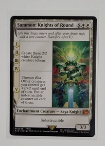 Final Fantasy MTG Magic Summon Knights of the Round Mythic Non-Foil Rare FIN - Picture 1 of 1