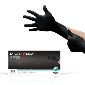 MICROFLEX MidKnight MK-296 Disposable Nitrile Gloves for Automotive, Law Enfo... - Picture 1 of 3