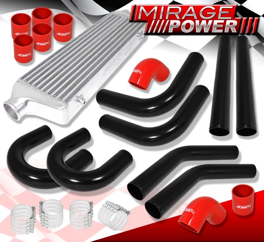 8Pc Diy Mandrel Bent Piping Pipe Kit +Fmic Front Mount Aluminum Intercooler Set — 第 1/4 张图片