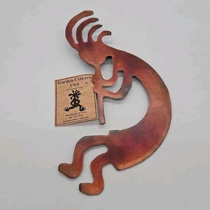 Arte de Pared Kokopelli Garden Critters EE. UU. Decoración de Metal Flauta Tocando Tono Cobre - Imagen 1 de 10