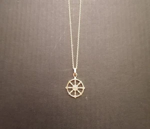 585er Goldkette mit Anhänger (Dharmarad) - Bild 1 von 4