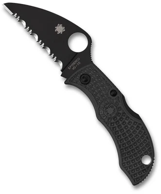 Spyderco Manbug Wharncliffe 1.91" TiCN SpyderEdge Folding Pocket Knife MBKWSBK - Image 1 of 3