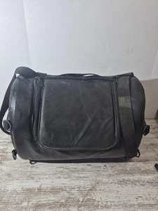 Harley Davidson by SAC Backrest Bag 18” Black Motorcycle Sissy Bar Touring EUC - Foto 1 di 8