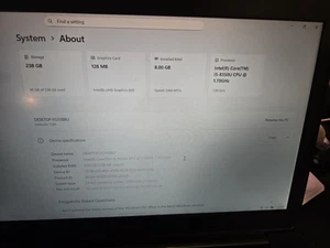 Dell Latitude 7290 Laptop, 12.5" Core i5 8th Gen, 8GB RAM, 256GB SSD, Windows 11 - Picture 1 of 3