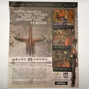 1999 Quake III Arena PC Game PRINT AD Sega Dreamcast 2 Sandpiper id Activision - Picture 1 of 2