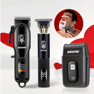 WEEME Professional Cordless Hair Clipper Trimmer Set Men Electric Shaver Razor - Picture 1 of 15