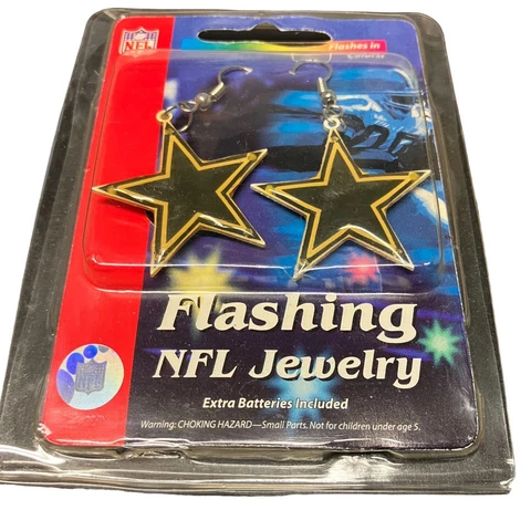 Vintage Siskiyou NFL Dallas Cowboys Logo Flashing Earrings Jewelry Cover