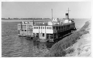 Real Photo Houseboat on Nile River Khartoum South Africa 1954 - Bild 1 von 1