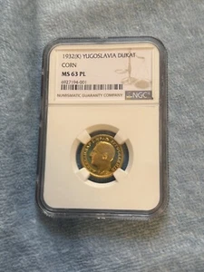 Yugoslavia Serbia Alexander I gold Ducat 1932-(K) MS63 Prooflike NGC. - Picture 1 of 2