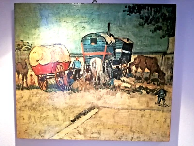 QUADRO VAN GOGH DIPINTO RIPRODUZIONE STAMPA SU TAVOLA  cm.38x33 MOLTO BELLO!!! - Immagine 1 di 4