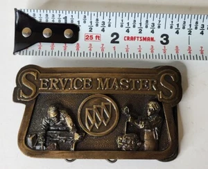 Hebilla de cinturón Buick Service Masters de latón vintage edición limitada #23 - Imagen 1 de 5