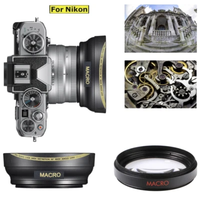 WIDE ANGLE MACRO LENS FOR Nikon Z fc Mirrorless Digital Camera with 16-50mm Lens - Image 1 of 4