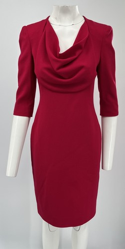 Abito Alexander McQueen 2012 rosa manica a 3 4 guaina lunghezza ginocchio guaina taglia 42