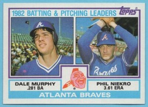 1983 Topps Braves Team Leaders - Dale Murphy/Phil Niekro Atlanta Braves #502