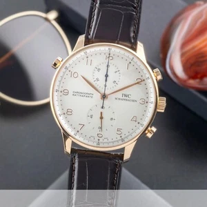 IWC Portugieser Cronógrafo Rattrapante Oro Rojo 18k Cuerda Manual Ref. IW371203 - Imagen 1 de 15