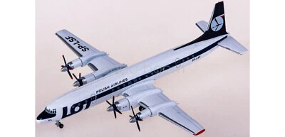 For 1:400 AeroClassics AC411092 LOT  Ilyushin Il-18 SP-LSF+Free Tractor - Image 1 of 4