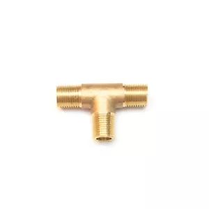 1/8" BSP Male Tee British Brass Pipe Fitting Fuel, Air, Water, Oil, Gas FasParts - Picture 1 of 6
