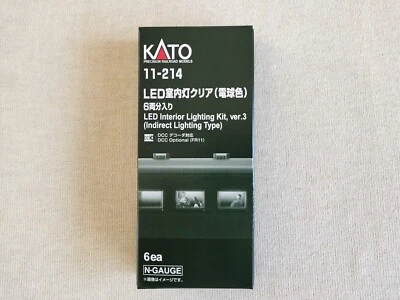 KATO N Calibre LED Luz Interior Transparente Blanco Cálido 6 Coches 11-214 Modelo Tren Foto 1 de 3