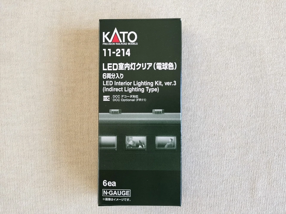 KATO N gauge LED interior light clear warm white 6 cars 11-214 model train - Image 1 of 3