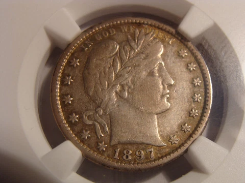 1897-S Barber Silver Quarter - NGC VERY FINE Cover