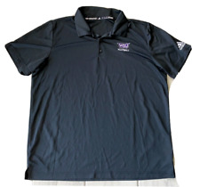 Menx XL WSU Weber State University FOOTBALL Team Issued black polo shirt ADIDAS