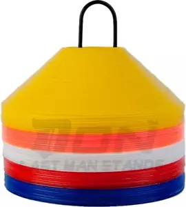 SPACE MARKER KEGEL 60ER SET MIT STÄNDER FUSSBALL RUGBY AGILITY SCHULEN & CLUBS - Bild 1 von 3