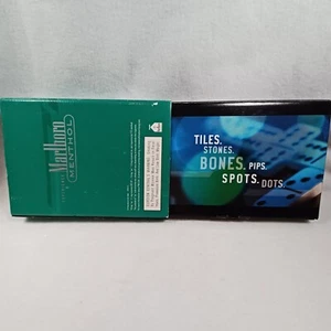 Neu 2006 Philip Morris USA grün Domino Set mit Koffer 28 Teile mit Promo Cover - Bild 1 von 7